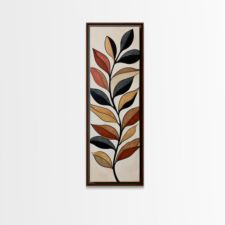 Single Black Branch on Warm White Background Canvas Print, Scandinavian Art, Canvas Print, Living Room Decor, Fine Art, Nordic, SCA-1x3-56