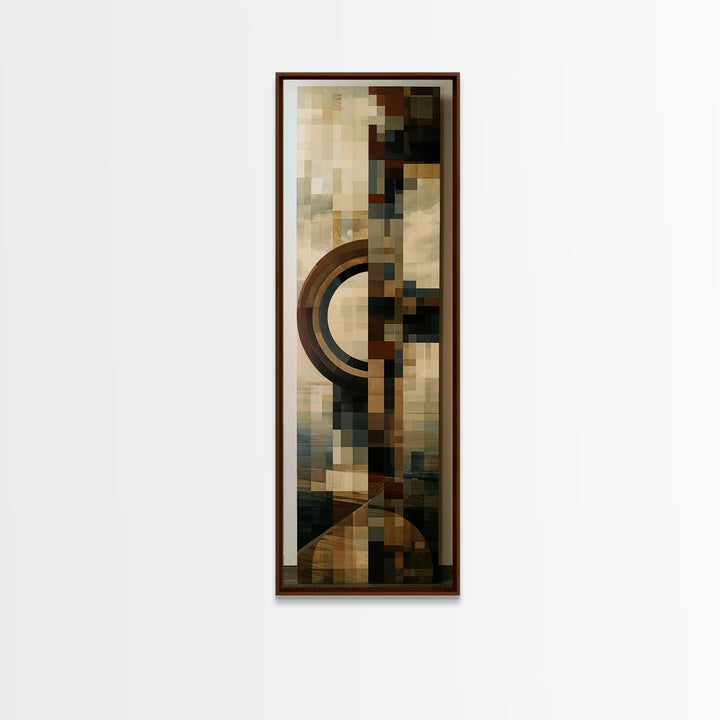 Calm Lake Dock Framed Canvas Print, Scandinavian Art, Wall Art, Living Room Decor, Oil Painting, Nordic, Large Wall Art, SCA-1x3-75
