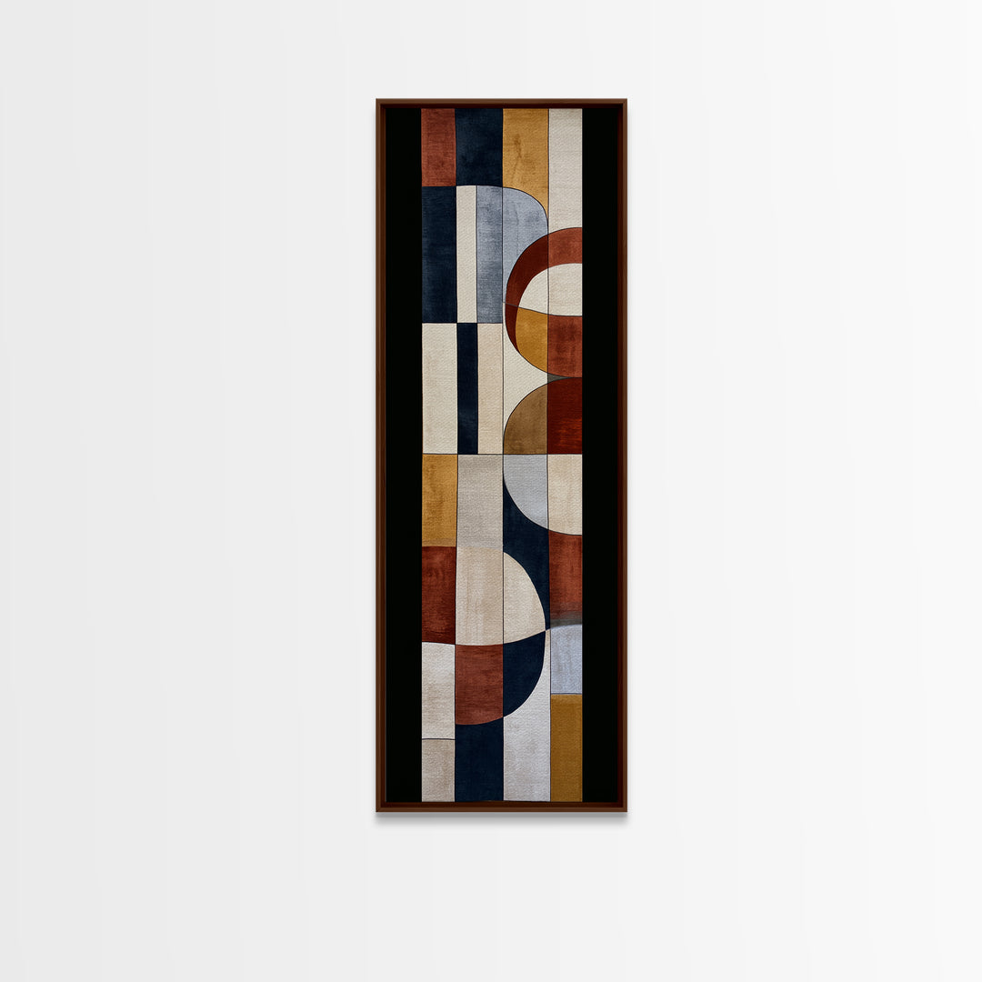 Soft Wool Texture Abstract Framed Canvas Print, Scandinavian Art, Room Decor, Living Room Decor, Nordic, Mid Century Modern, SCA-1x3-79