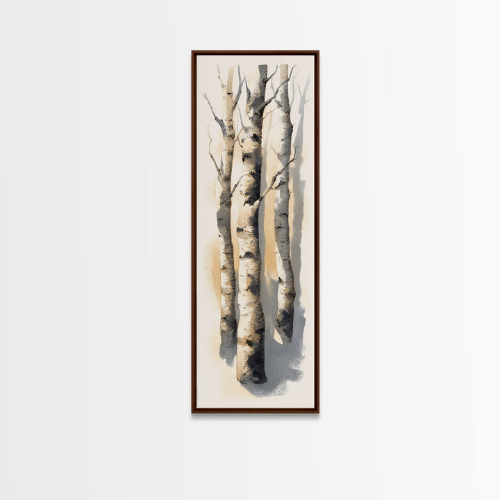 Simple Mushroom and Moss Forest Study Canvas Print, Scandinavian Art, Living Room Wall Art, Living Room Decor, Nordic, SCA-1x3-84