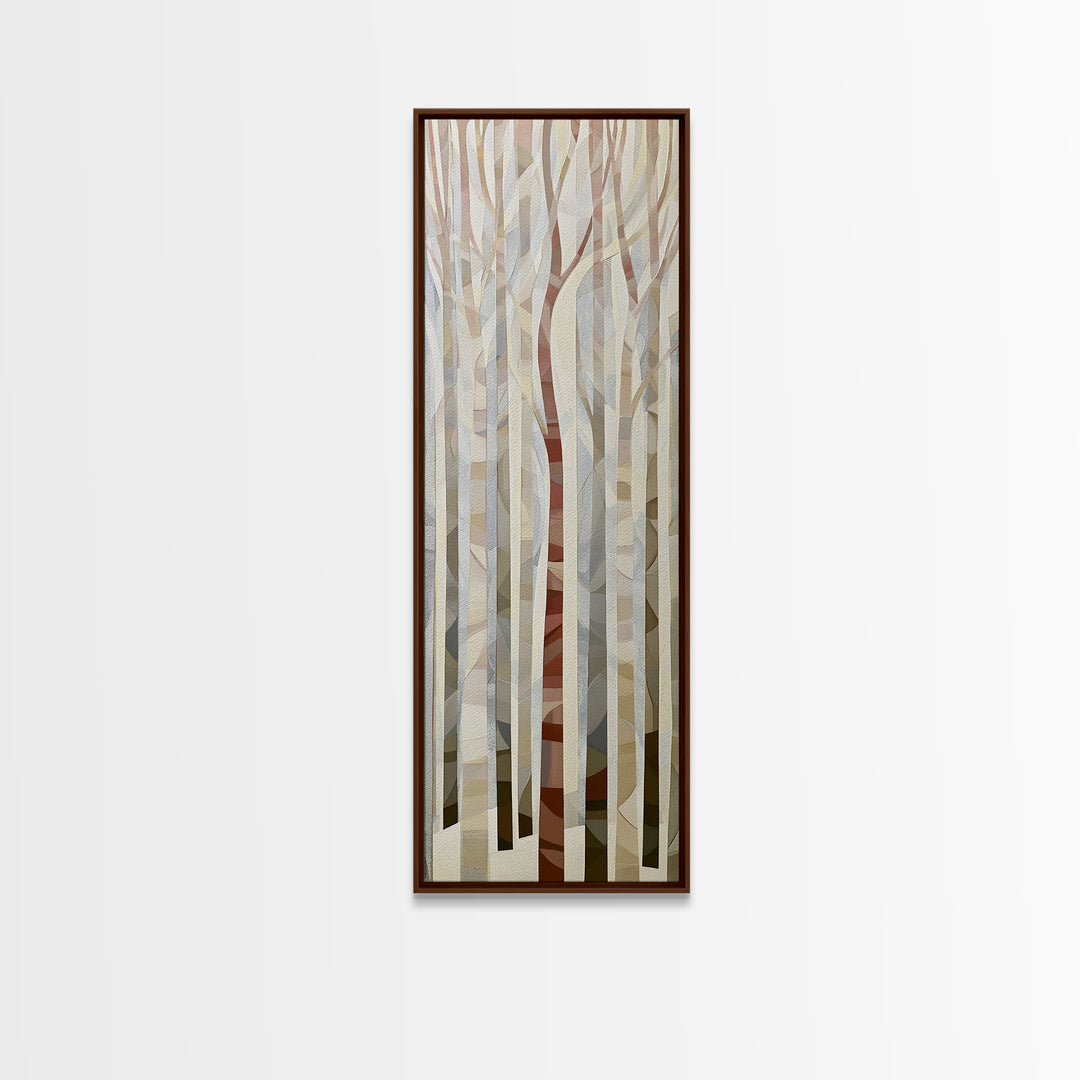 Snowy Nordic Forest Canvas Print, Scandinavian Art, Farmhouse Decor, Living Room Decor, Fine Art, Nordic, Gallery Decor, SCA-1x3-85