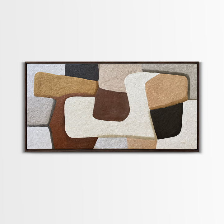 Soft Wool Texture Abstract Framed Canvas Print, Scandinavian Art, Decor, Living Room Decor, Abstract Art, Nordic, Printable Art, SCA-2x1-15