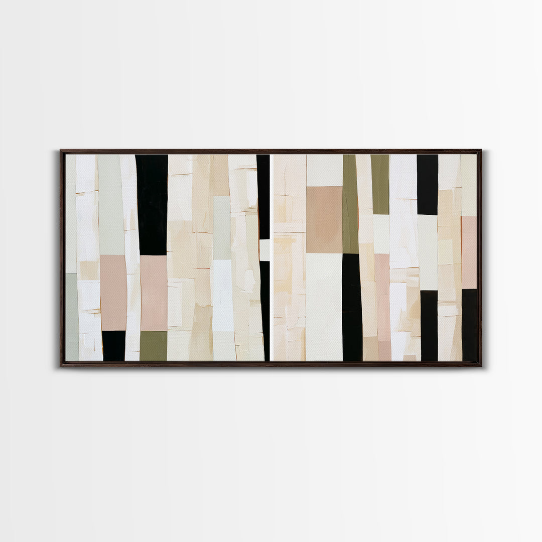 Birch Tree Trunks Canvas Print, Scandinavian Art, Wall Art Print, Living Room Decor, Oil Painting, Nordic, Fine Art Print, SCA-2x1-77