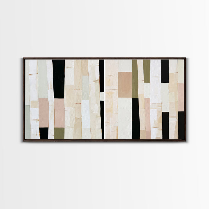 Birch Tree Trunks Canvas Print, Scandinavian Art, Wall Art Print, Living Room Decor, Oil Painting, Nordic, Fine Art Print, SCA-2x1-77