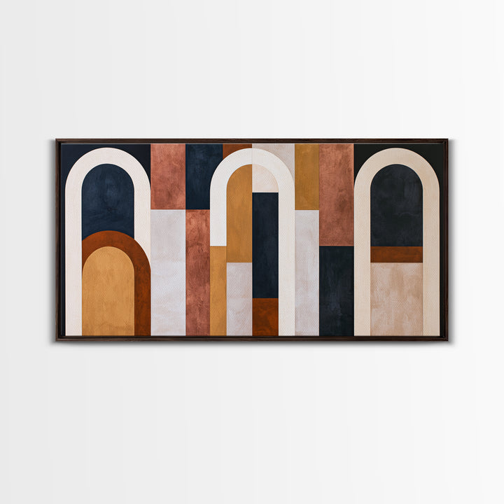 Abstract Arch Shapes Canvas Print, Scandinavian Art, Living Room Decor, Abstract Art, Nordic, Modern Wall Art, SCA-2x1-82