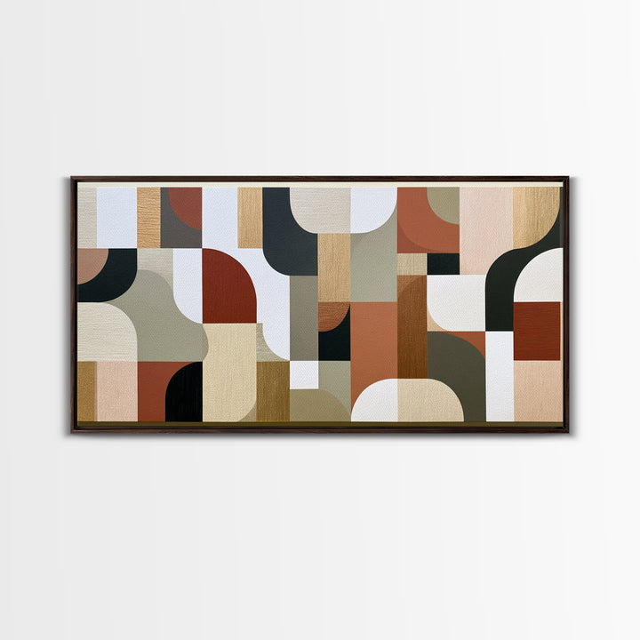 Soft Wool Texture Abstract Framed Canvas Print, Scandinavian Art, Abstract Painting, Living Room Decor, Abstract Art, Nordic, SCA-2x1-87