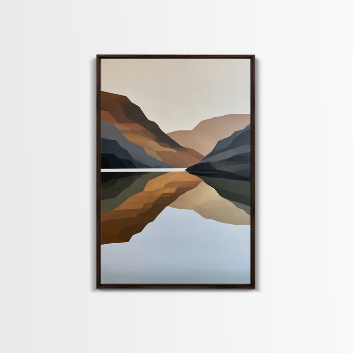 Minimal Fjord Landscape Canvas Print, Scandinavian Art, Art Print, Living Room Decor, Fine Art, Nordic, Farmhouse Decor, SCA-2x3-10