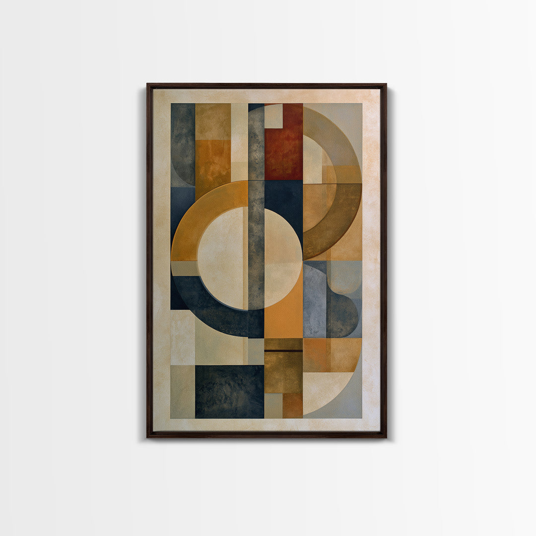 Soft Beige Geometric Abstraction Canvas Print, Scandinavian Art, Christmas Decor, Living Room Decor, Fine Art, Nordic, SCA-2x3-11