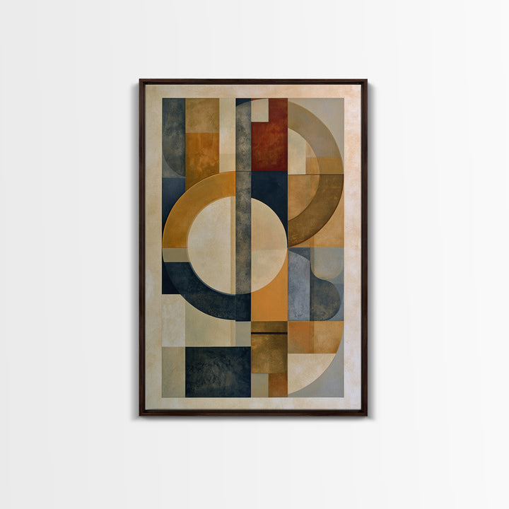 Soft Beige Geometric Abstraction Canvas Print, Scandinavian Art, Christmas Decor, Living Room Decor, Fine Art, Nordic, SCA-2x3-11