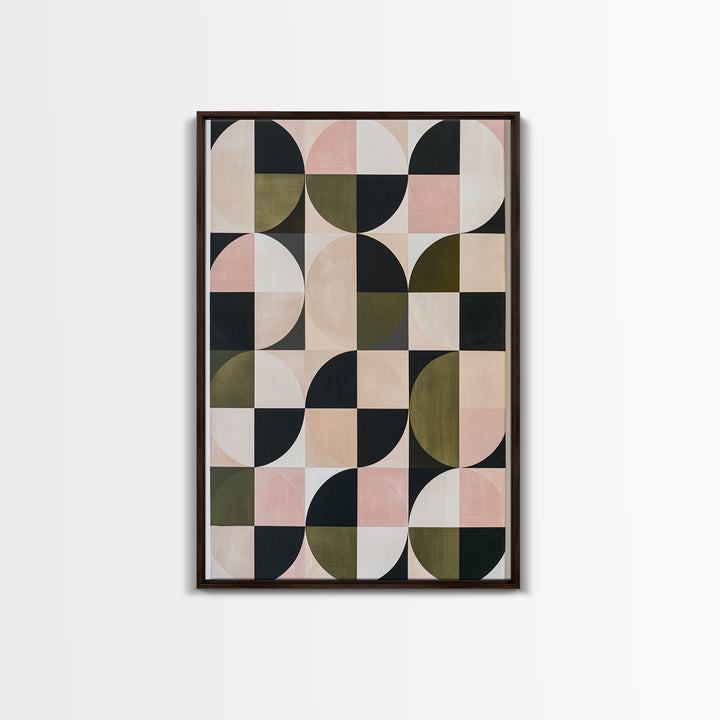 Scandinavian Textile Pattern Framed Canvas Print, Scandinavian Art, Contemporary Art, Living Room Decor, Fine Art, Nordic, SCA-2x3-24
