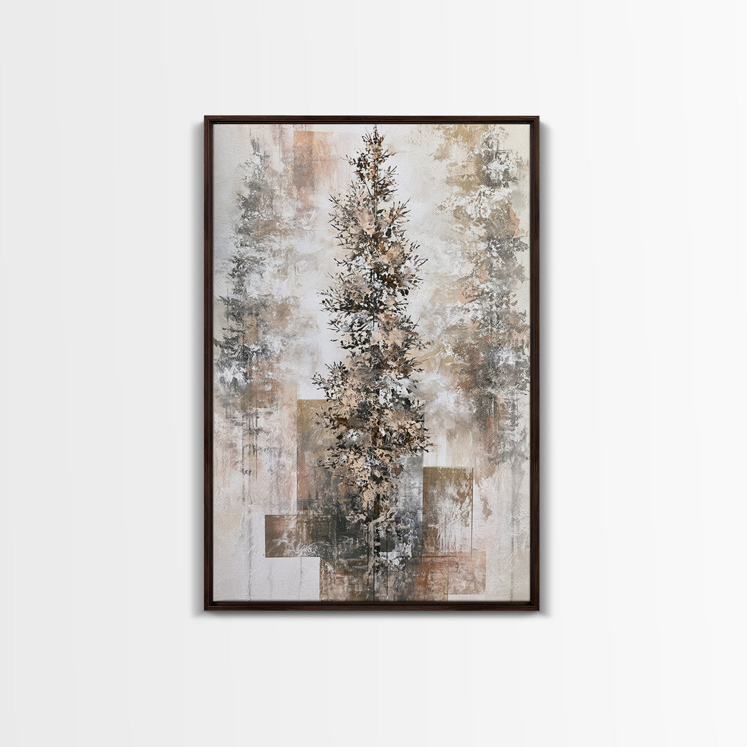 Snowy Nordic Forest Canvas Print, Scandinavian Art, Modern Art, Living Room Decor, Fine Art, Nordic, Contemporary Art, SCA-2x3-57