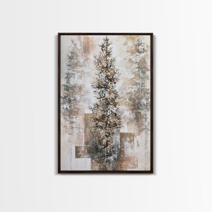 Snowy Nordic Forest Canvas Print, Scandinavian Art, Modern Art, Living Room Decor, Fine Art, Nordic, Contemporary Art, SCA-2x3-57