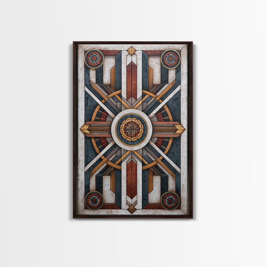 Scandinavian Textile Pattern Canvas Print, Scandinavian Art, Printable Art, Living Room Decor, Oil Painting, Nordic, Modern Art, SCA-2x3-72