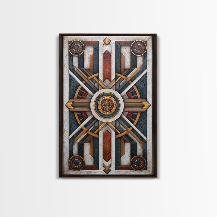 Scandinavian Textile Pattern Canvas Print, Scandinavian Art, Printable Art, Living Room Decor, Oil Painting, Nordic, Modern Art, SCA-2x3-72