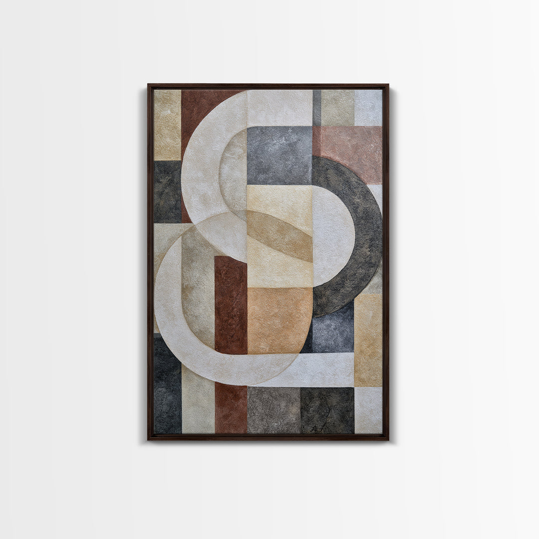 Soft Wool Texture Abstract Framed Canvas Print, Scandinavian Art, Scandinavian, Living Room Decor, Abstract Art, Nordic, SCA-2x3-75