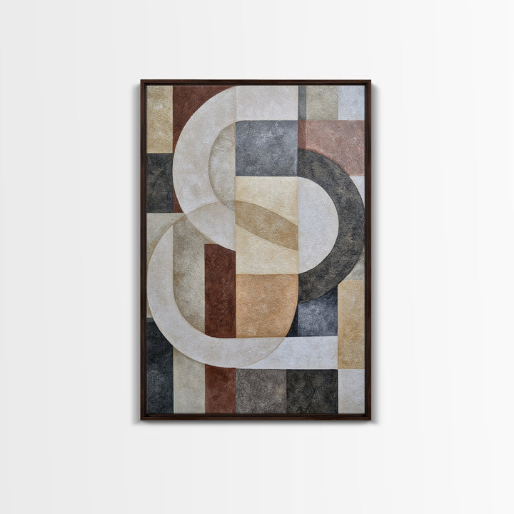 Soft Wool Texture Abstract Framed Canvas Print, Scandinavian Art, Scandinavian, Living Room Decor, Abstract Art, Nordic, SCA-2x3-75