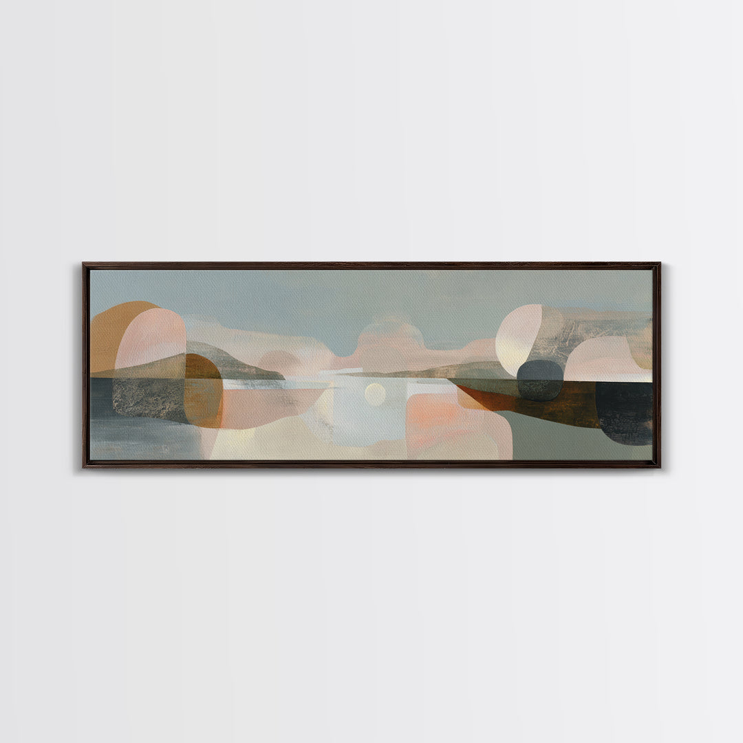 Single Black Branch on Warm White Background Canvas Print, Scandinavian Art, Living Room Wall Art, Living Room Decor, Nordic, SCA-3x1-12