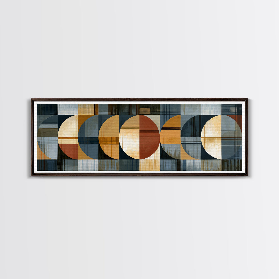 Minimal Sun over Pine Forest Framed Canvas Print, Scandinavian Art, Statement Artwork, Living Room Decor, Fine Art, Nordic, SCA-3x1-57