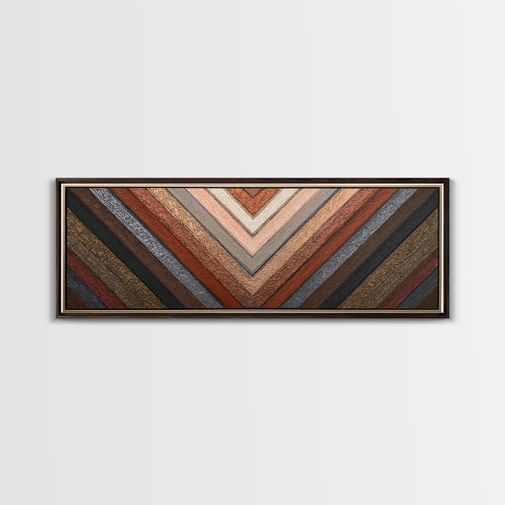 Herringbone Monochrome Pattern Canvas Print, Scandinavian Art, Minimalist Decor, Living Room Decor, Oil Painting, Nordic, SCA-3x1-62