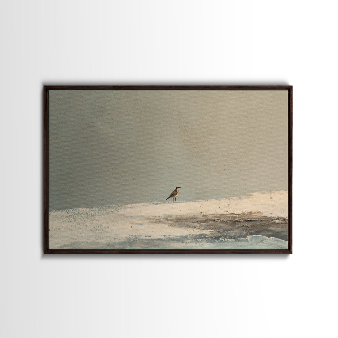 Nordic Folk Bird Framed Canvas Print, Scandinavian Art, Scandinavian, Living Room Decor, Fine Art, Nordic, Wall Art, Home Decor, SCA-3x2-15