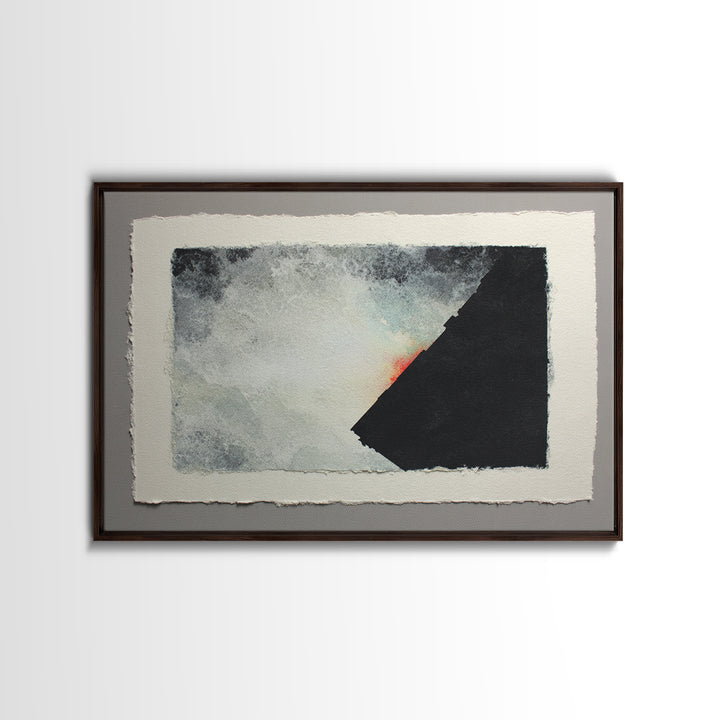 Herringbone Monochrome Pattern Framed Canvas Print, Scandinavian Art, Canvas Art, Living Room Decor, Fine Art, Nordic, SCA-3x2-2