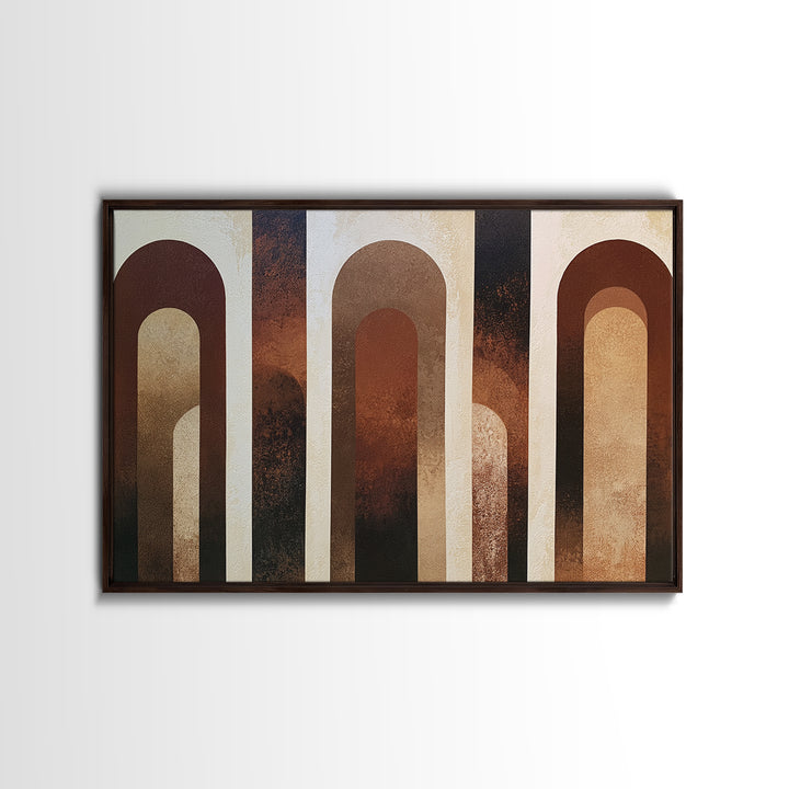 Abstract Arch Shapes Canvas Print, Scandinavian Art, Canvas Print, Living Room Decor, Abstract Art, Nordic, Textured Painting, SCA-3x2-66