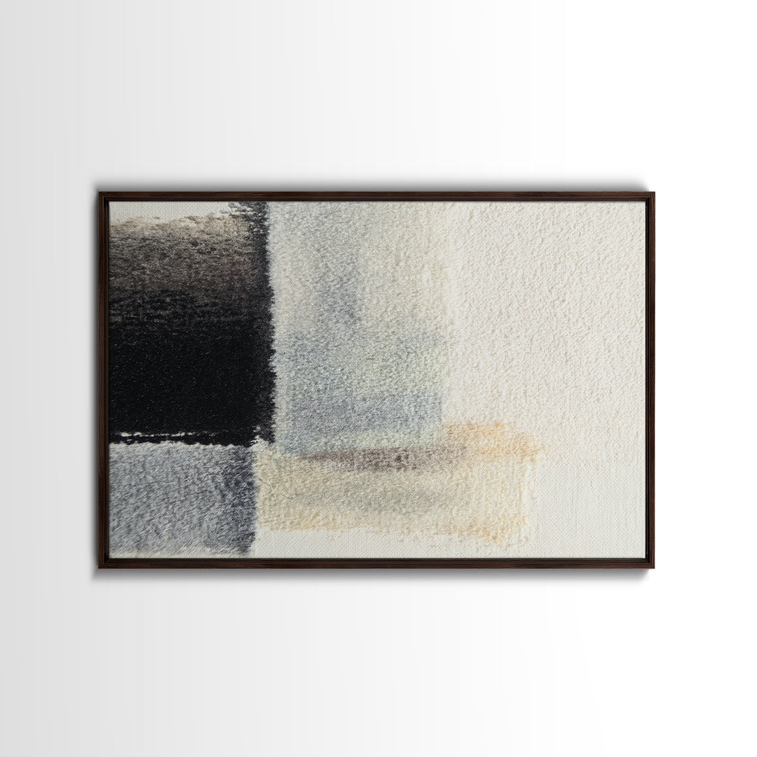 Soft Wool Texture Abstract Framed Canvas Print, Scandinavian Art, Modern Wall Art, Living Room Decor, Abstract Art, Nordic, SCA-3x2-95