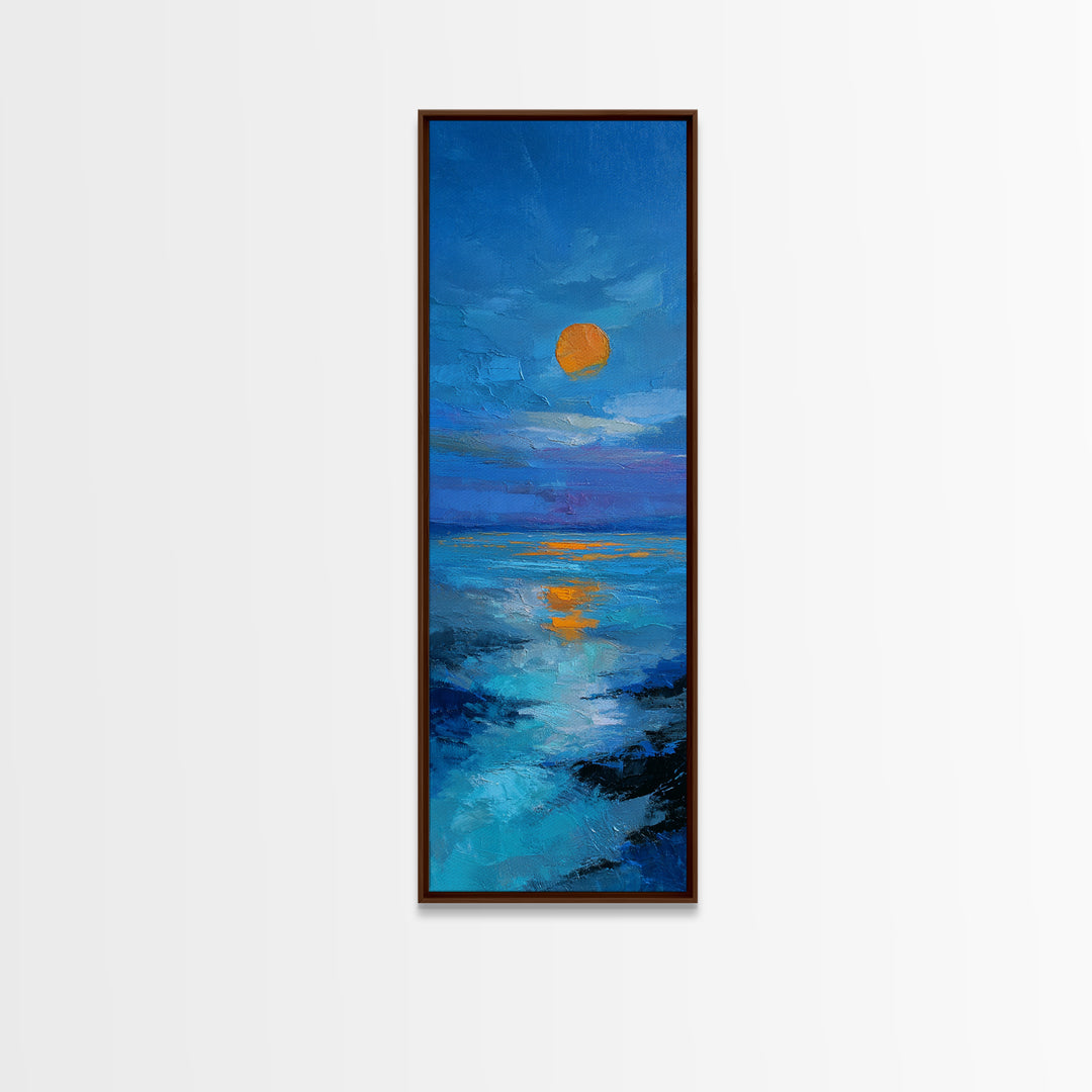 Crashed Satellite in a Desert Storm Framed Canvas Print, Scifi Art, Fantasy Art, Living Room Decor, Oil Painting, Orbit, SCI-1x3-79