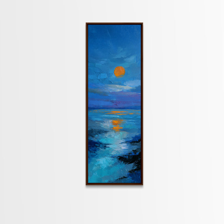 Crashed Satellite in a Desert Storm Framed Canvas Print, Scifi Art, Fantasy Art, Living Room Decor, Oil Painting, Orbit, SCI-1x3-79