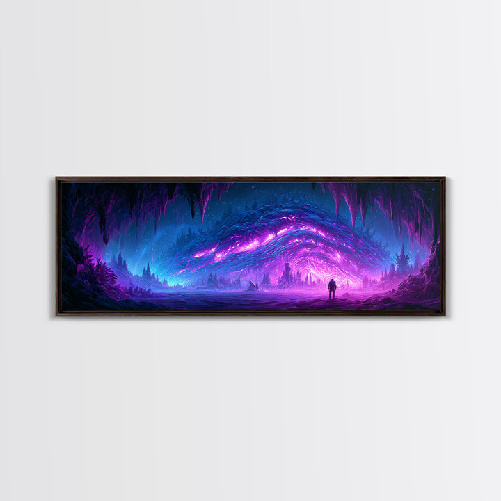 Glowing Alien Artifact Canvas Print, Scifi Art, Gallery Decor, Living Room Decor, Fine Art, Orbit, Wall Art, Home Decor, SCI-3x1-36