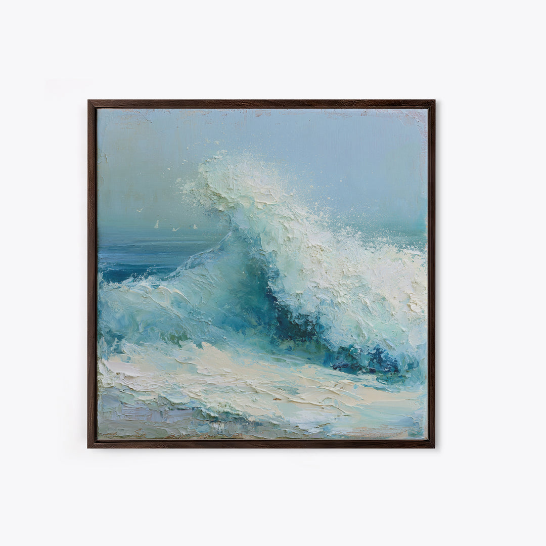 Wild Atlantic Wave Framed Canvas Print, Seascape Art, Gallery Decor, Coastal Decor, Fine Art, Seascape, Contemporary Art, SEA-1x1-65