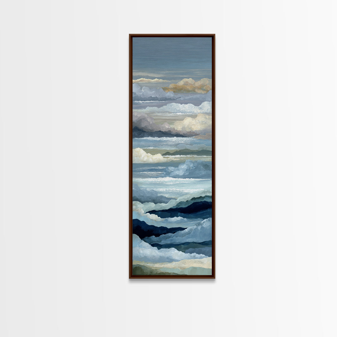 Storm Waves Crashing Canvas Print, Seascape Art, Fine Art Print, Coastal Decor, Fine Art, Seascape, Digital Prints, SEA-1x3-13