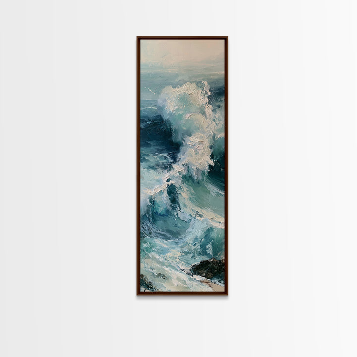 Wild Atlantic Wave Canvas Print, Seascape Art, Abstract Painting, Coastal Decor, Fine Art, Seascape, Room Decor, SEA-1x3-5