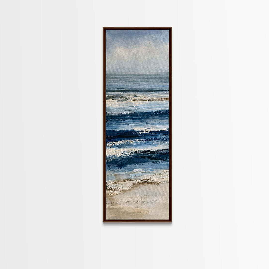 Minimal Horizon Line Framed Canvas Print, Seascape Art, Abstract Art, Coastal Decor, Fine Art, Seascape, Nautical Decor, SEA-1x3-76