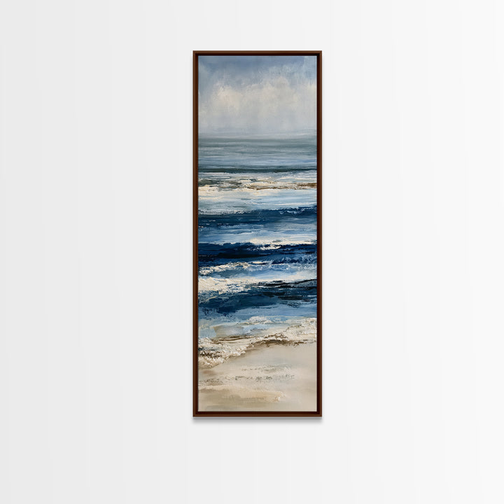 Minimal Horizon Line Framed Canvas Print, Seascape Art, Abstract Art, Coastal Decor, Fine Art, Seascape, Nautical Decor, SEA-1x3-76
