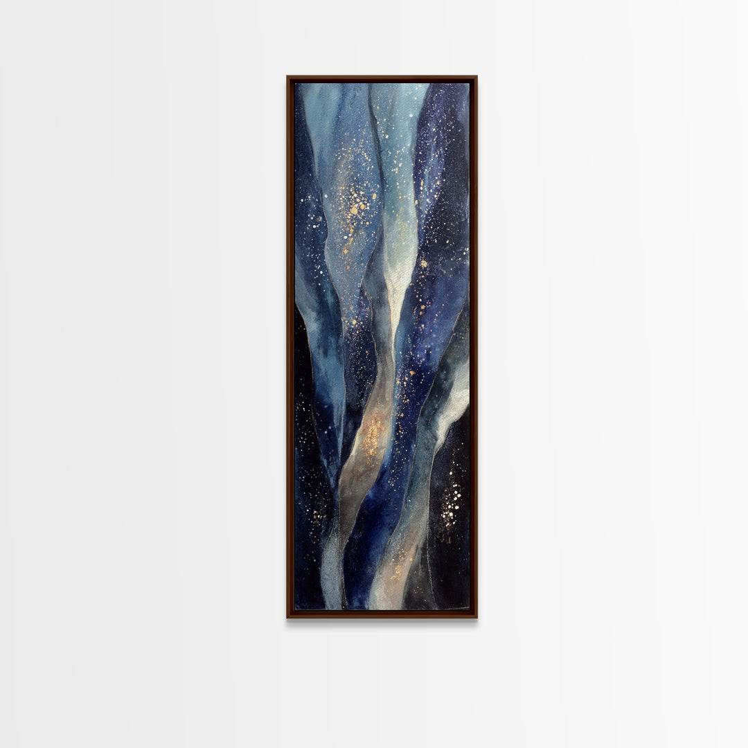 Deep Indigo Night Sea Canvas Print, Seascape Art, Abstract Art, Coastal Decor, Seascape, Nautical Decor, Coastal Wall Art, SEA-1x3-81