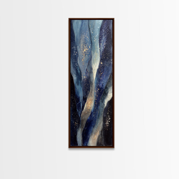 Deep Indigo Night Sea Canvas Print, Seascape Art, Abstract Art, Coastal Decor, Seascape, Nautical Decor, Coastal Wall Art, SEA-1x3-81