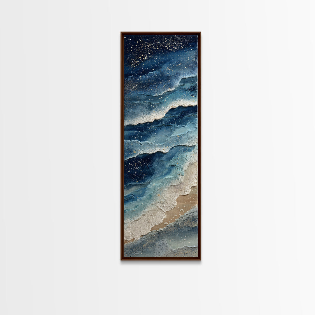 Turbulent Green Sea Canvas Print, Seascape Art, Minimalist Decor, Coastal Decor, Seascape, Original Art, Canvas Wall Art, SEA-1x3-93