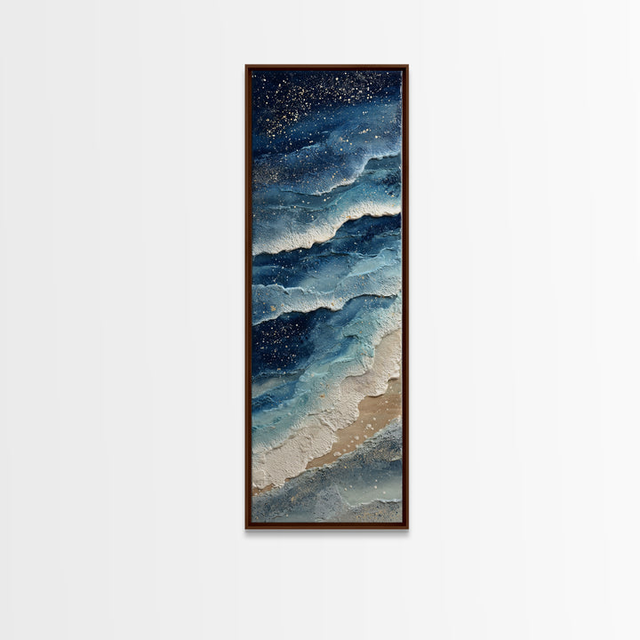 Turbulent Green Sea Canvas Print, Seascape Art, Minimalist Decor, Coastal Decor, Seascape, Original Art, Canvas Wall Art, SEA-1x3-93