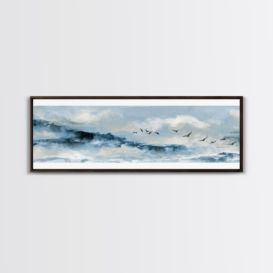 Misty Sea Cliffs Canvas Print, Seascape Art, Living Room Decor, Coastal Decor, Fine Art, Seascape, Gallery Decor, Wall Decor, SEA-3x1-45