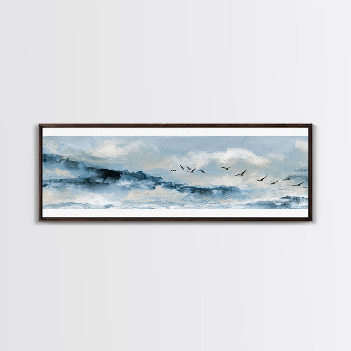 Misty Sea Cliffs Canvas Print, Seascape Art, Living Room Decor, Coastal Decor, Fine Art, Seascape, Gallery Decor, Wall Decor, SEA-3x1-45