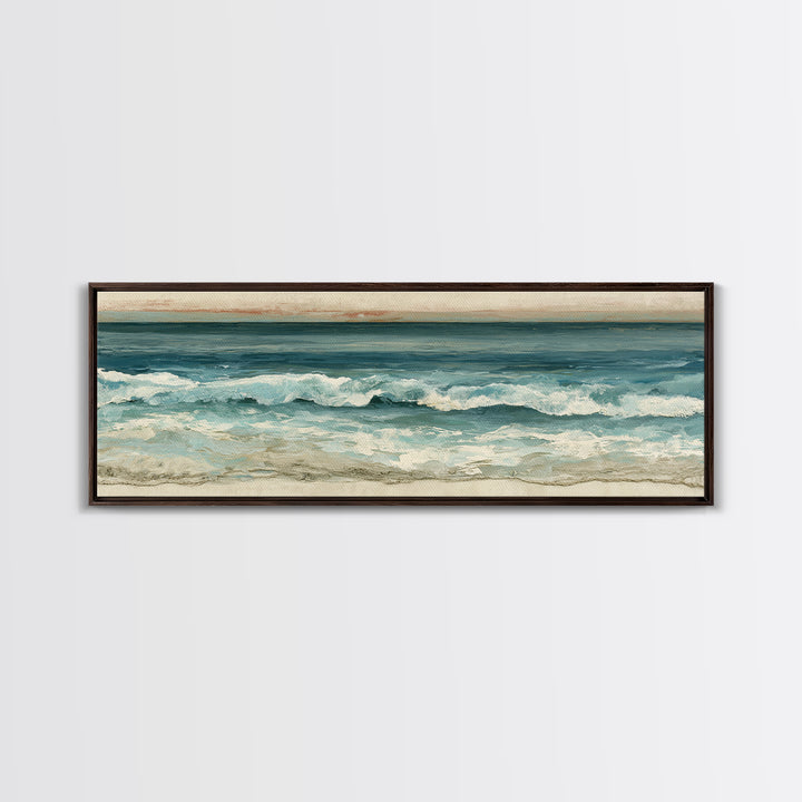 Minimal Horizon Line Canvas Print, Seascape Art, Living Room Wall Art, Coastal Decor, Fine Art, Seascape, Statement Artwork, SEA-3x1-8
