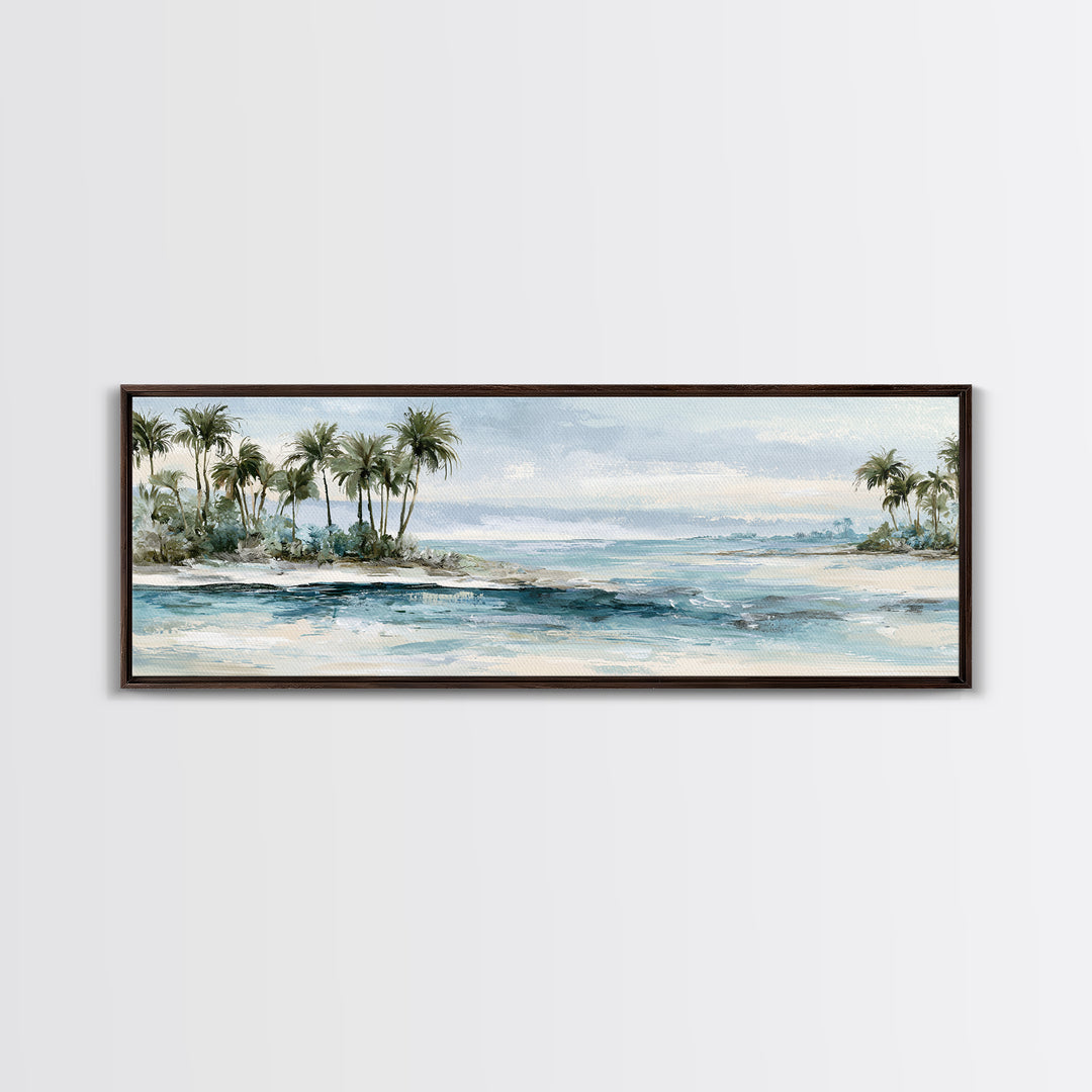 Tropical Lagoon with Transparent Shallows Canvas Print, Seascape Art, Canvas Print, Coastal Decor, Fine Art, Seascape, SEA-3x1-98