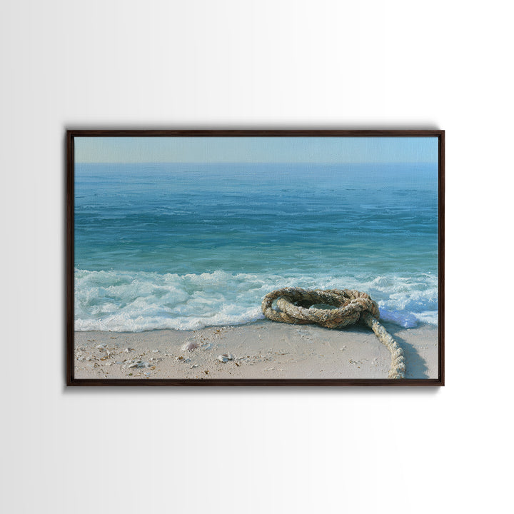 Calm Blue Horizon Canvas Print, Seascape Art, Printable Art, Coastal Decor, Oil Painting, Seascape, Beach Decor, Gallery Decor, SEA-3x2-54