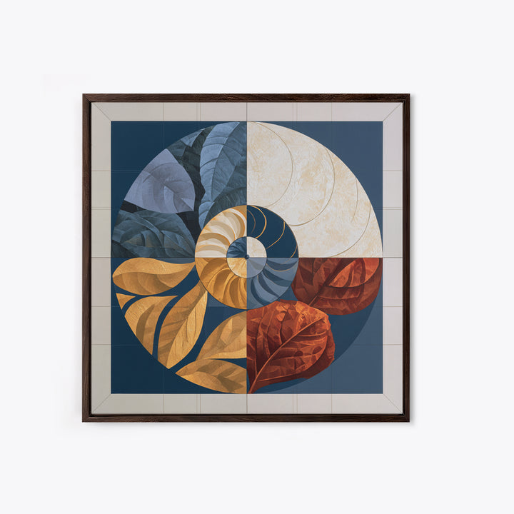 Golden Ratio Spiral Canvas Print, Sacred Geometry Art, Abstract Art Print, Living Room Decor, Watercolor Art, Geometry, SGA-1x1-54