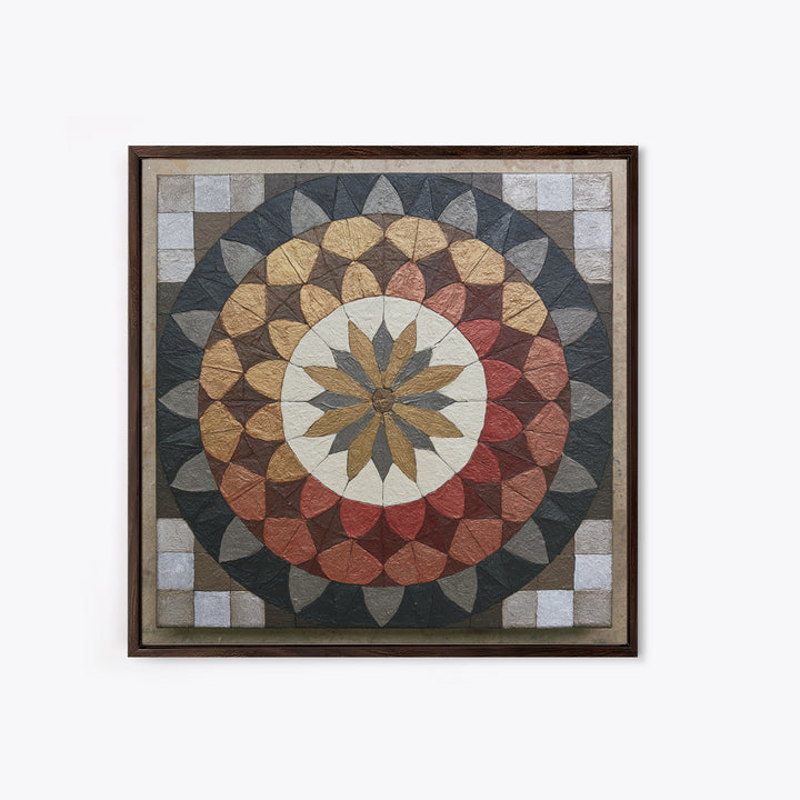 Chakra Color Wheel Without Heavy Symbolism Canvas Print, Sacred Geometry Art, Yoga Wall Art, Living Room Decor, Geometry, SGA-1x1-59