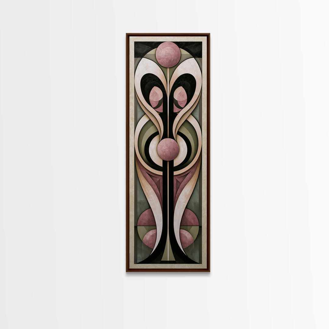 Angel Wings Built from Symmetrical Arcs Canvas Print, Sacred Geometry Art, Wall Art Print, Living Room Decor, Geometry, SGA-1x3-11