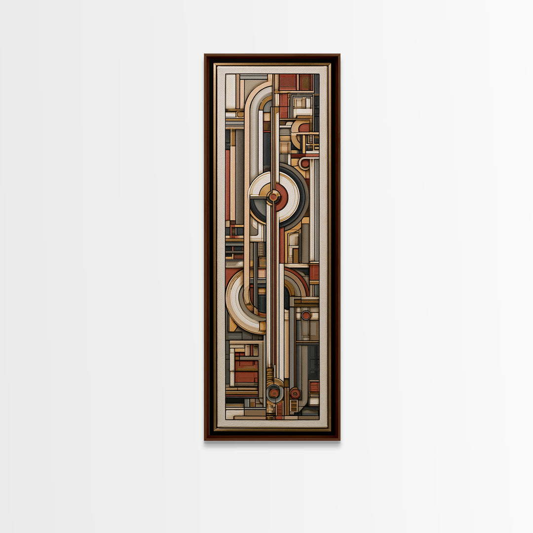 Abstract Temple Plan Made from Sacred Lines Canvas Print, Sacred Geometry Art, Zen Home Decor, Living Room Decor, Geometry, SGA-1x3-97