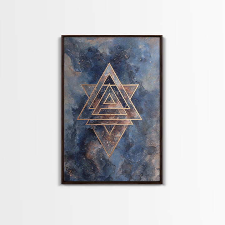 Triangle Mountain Landscape Canvas Print, Sacred Geometry Art, Printable Wall Art, Living Room Decor, Fine Art, Geometry, SGA-2x3-49
