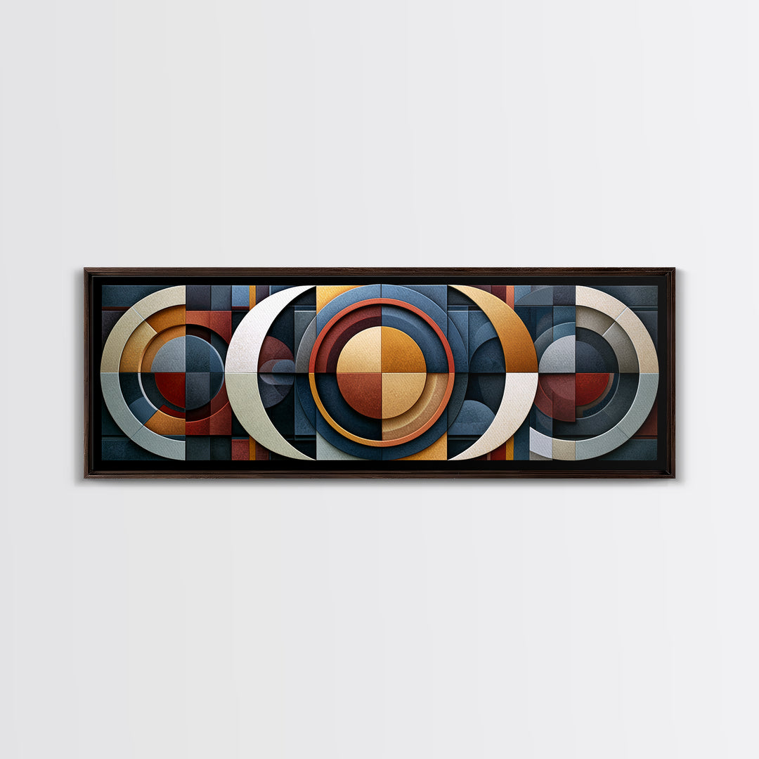 Geometric Sun and Moon Balance Design Canvas Print, Sacred Geometry Art, Zen Wall Art, Living Room Decor, Fine Art, Geometry, SGA-3x1-20